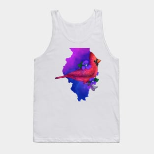 Illinois Cardinal and Violets Tank Top